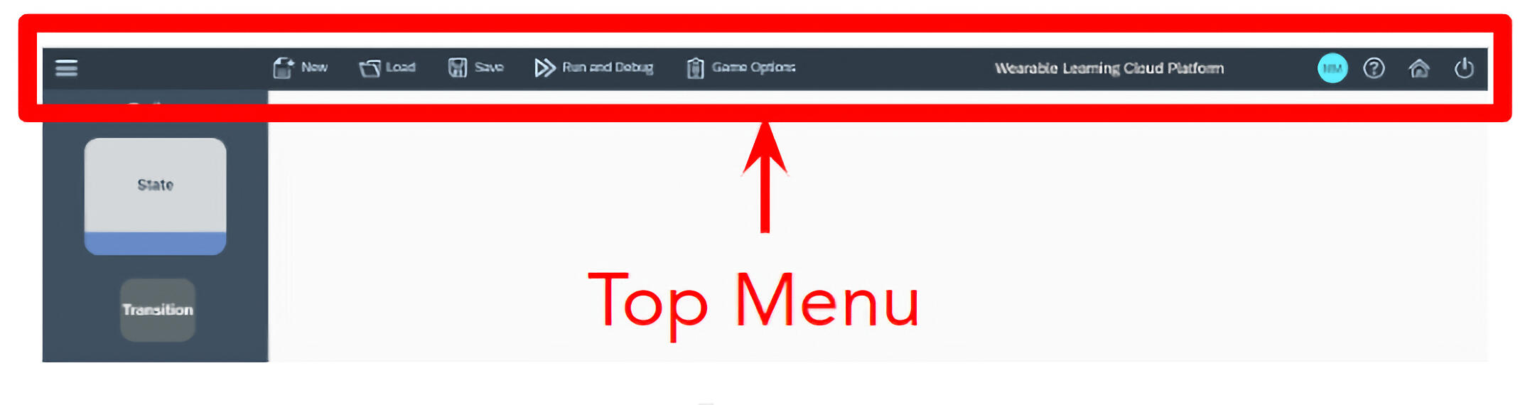 Top menu