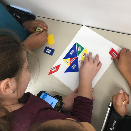 students playing Wearable Learning games